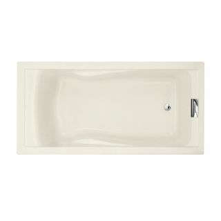 American Standard Evolution 72 in L x 36 in W x 21.5 in H Linen Acrylic Rectangular Drop In Bathtub with Reversible Drain