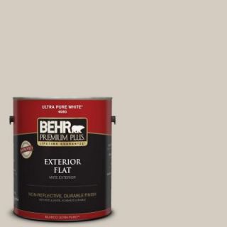 BEHR Premium Plus 1 gal. #N220 2 Ashen Tan Flat Exterior Paint 405001