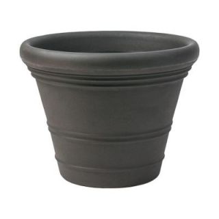 Planters Online 28 in. Dia Weathered Iron Resin Ancona Planter AN28BKWI