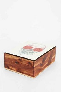Rose Skull Artist Series Wooden Stash Box