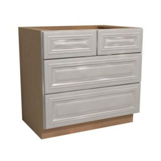 Home Decorators Collection 36x34.5x24 in. Coventry Assembled Base Drawer Cabinet with 4 Drawers in Pacific White BD36 CPW