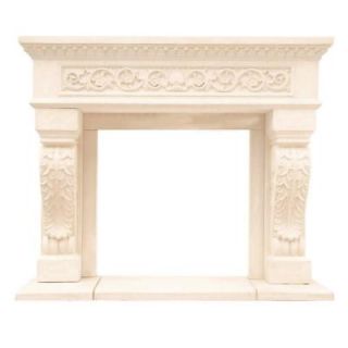 Historic Mantels Chateau Series King Henry 50 in. x 62 in. Cast Stone Mantel CH14000
