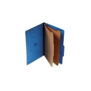 Pressboard Classification Folders, Legal, Six Section, Cobalt Blue, 10/Box