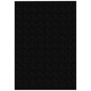 Solid Black Rubber Back Non Slip Area Rug (5' x 6'6)