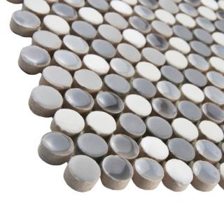 EliteTile Astraea 0.62 x 0.62 Porcelain Mosaic Tile in Gray and