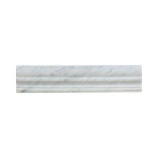 Jeffrey Court Carrara 2 in. x 11.875 in. Marble Wall Accent/Trim Tile 99063