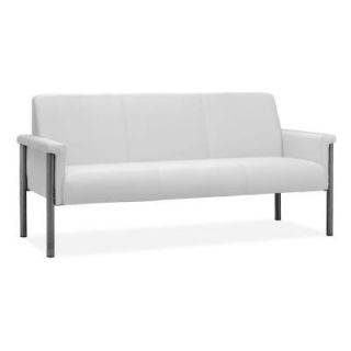 ZUO Baton White Leatherette Sofa DISCONTINUED 900173