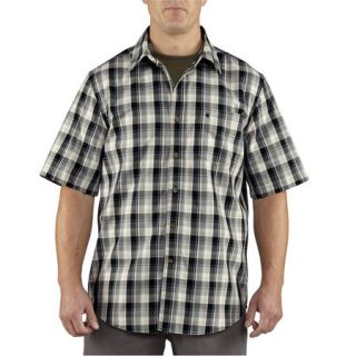 Carhartt Mens Essential Plaid Open Collar Short Sleeve Shirt 706381