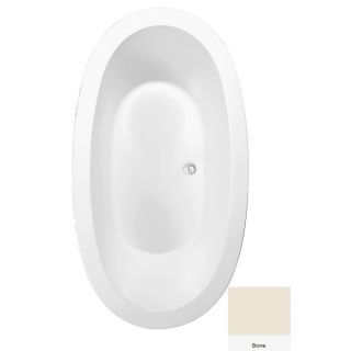 Laurel Mountain Crewe 3 Bone Acrylic Oval Drop in Bathtub with Center Drain (Common 40 in x 72 in; Actual 23.5 in x 39.25 in x 71.75 in