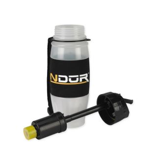 NDuR 28 ounce Flip Top Filtration Bottle Clear with Black Cap