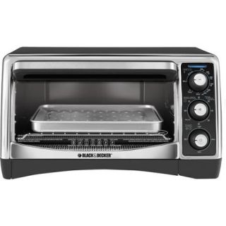 Black & Decker 6 Slice Convection Toaster Oven, Black
