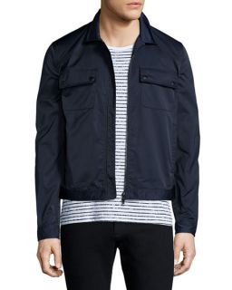 ATM Tech Zip Up Shirt Jacket, Navy