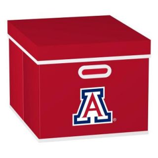 MyOwnersBox University of Arizona College STACKITS 12 in. x 10 1/2 in. x 15 in. Red Fabric Storage Cube 12050 007CAZU