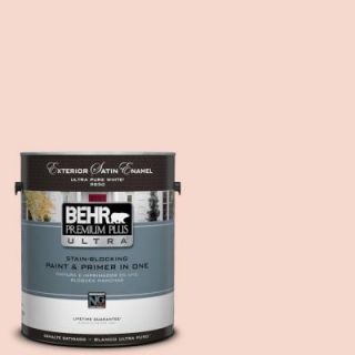 BEHR Premium Plus Ultra 1 gal. #M190 1 Pink Sea Salt Satin Enamel Exterior Paint 985001