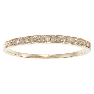 10k Yellow Gold 1/6ct TDW Diamond Pave Band (G H, I1 I2)