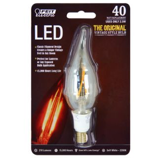 40W 120 Volt Flame Tip LED Light Bulb by FeitElectric