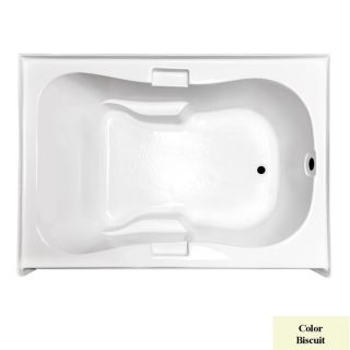 Laurel Mountain Trade Biscuit Acrylic Hourglass Skirted Bathtub with Right Hand Drain (Common 42 in x 60 in; Actual 21.5 in x 41.75 in x 59.5 in)