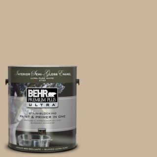 BEHR Premium Plus Ultra 1 gal. #UL140 10 Mushroom Bisque Interior Semi Gloss Enamel Paint 375401