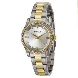 Pulsar Womens PH8100 Easy Style Stainless Steel and Yellow Goldtone