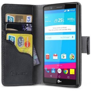 i Blason Leather Book Wallet Case for LG G4, Black