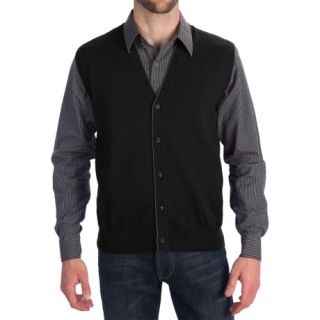 Toscano Tipped Merino Wool Sweater Vest (For Men) 72
