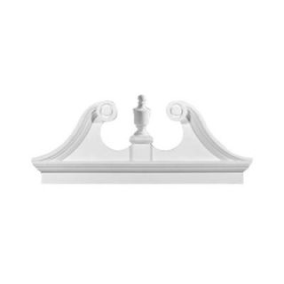 Fypon 54 in. x 23 1/2 in. x 3 1/8 in. Polyurethane Combination Rams Head Pediment CRHP54