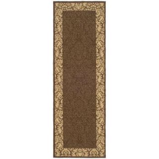 Safavieh Courtyard Chocolate/Natural 2 ft. 3 in. x 12 ft. Runner CY2727 3409 212