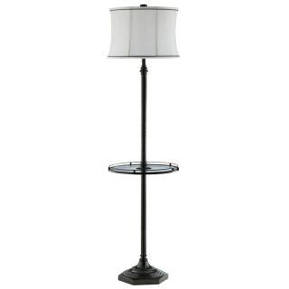 62 in Polished Nickel Touch On/Off Indoor Table Lamp with Fabric Shade