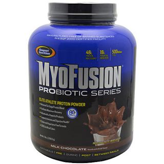 Gaspari Nutrition MyoFusion Probiotic Series Milk Chocolate Protein Powder, 80 oz
