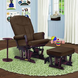 Shermag Glider Combo with Table   Cherry Finish with Bella Mocha Upholstery    Shermag