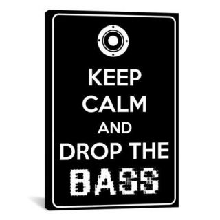 iCanvas Keep Calm and Drop the Bass Textual Art on Canvas
