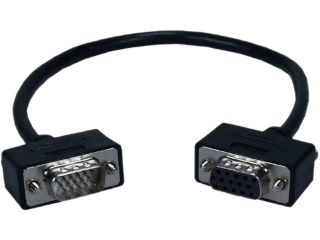 QVS CC388M1 1.5 1.5 ft. High Performance UltraThin VGA/QXGA HDTV/HD15 Male to Male Tri Shield Fully Wired Cable