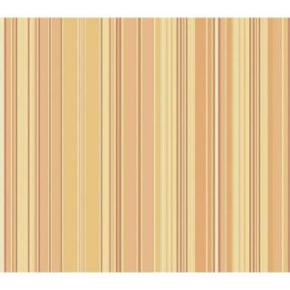 The Wallpaper Company 56 sq. ft. Orange and Yellow Stripe Wallpaper DISCONTINUED WC1280169