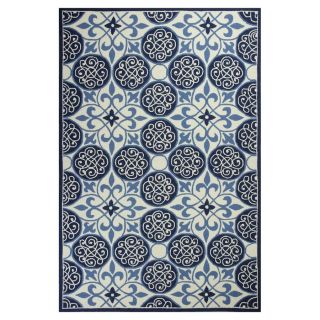 KAS Rugs Classy Casual Ivory Rectangular Indoor Hand Hooked Area Rug (Common 8 x 11; Actual 96 in W x 126 in L x 0 ft Dia)
