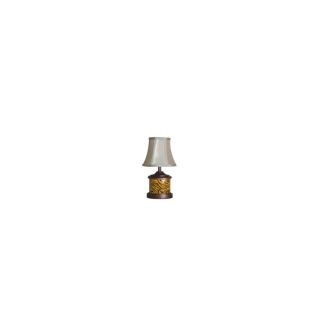 Design Trends 14 1/4 in English Bronze Indoor Table Lamp with Fabric Shade