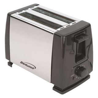 Brentwood TS 280S 2 Slice Stainless Steel Toaster  Black & Stainless