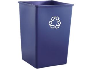 Rubbermaid Commercial RCP 3958 73 BLU Recycling Container, Square, Plastic, 35gal, Blue