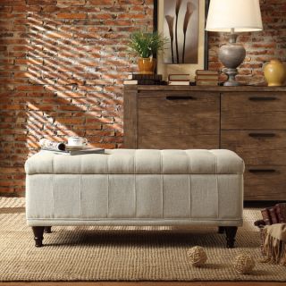 INSPIRE Q St Ives Lift Top Faux Leather Tufted Storage Bench