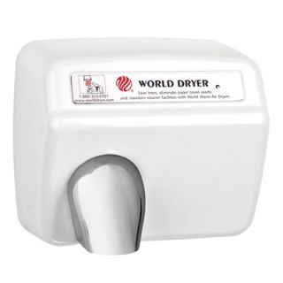World Dryer Model A Durable Hand Dryer in Steel White