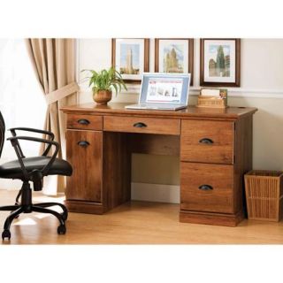 Better Homes and Gardens Desk and Leather Mid Back Office Chair Value Bundle