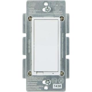 GE Z Wave 960 Watt CFL LED Indoor In Wall On/Off Rocker Switch   Almond/White Paddles 12722