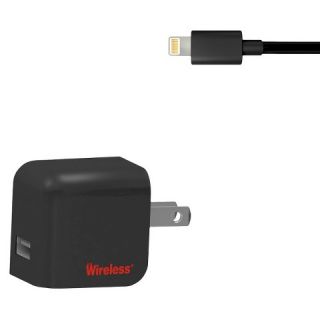 Just Wireless iPhone Wall Charger with Lightning Connector   Black