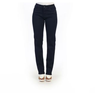 Hadari Womens Stretchy Navy Skinny Straight Jeans  