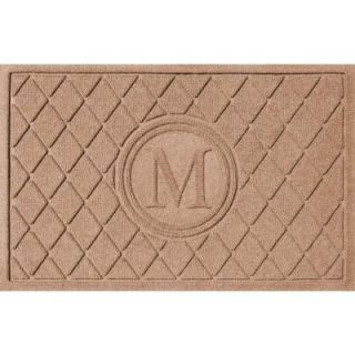 Bungalow Flooring Argyle Medium Brown 24 in. x 36 in. Monogram M Door Mat 2.0376130023E10