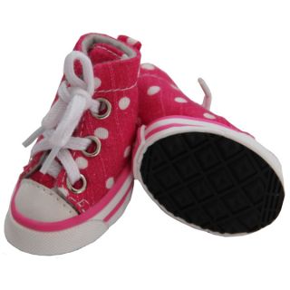Pet Life Pink Extreme Skater Canvas Pet Sneakers (Set of 4)   16326047