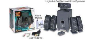 Logitech X 540 5.1 Speaker System with Surround Sound, 70 Watts (RMS) and 5 1/4 inch Subwoofer