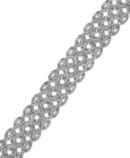 Victoria Townsend Diamond Scroll Bracelet in Silver Plated Brass (1/2