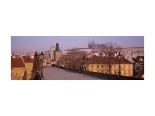 View Of Houses Along The Charles Bridge, Prague, Czech Republic Poster Print by Panoramic Images (27 x 9)