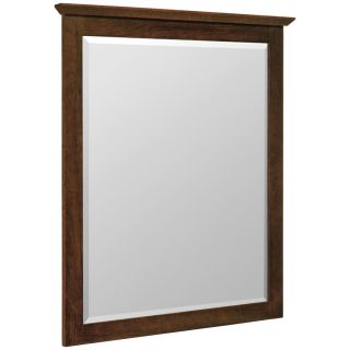 Style Selections Liberton 28.5 in W x 34.5 in H Cocoa Rectangular Bathroom Mirror