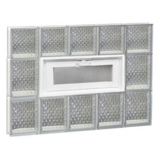 Clearly Secure 28.75 in. x 21.25 in. x 3.125 in. Vented Diamond Pattern Glass Block Window 3022VDP